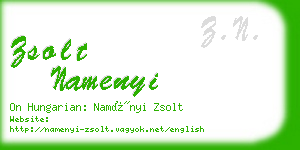 zsolt namenyi business card